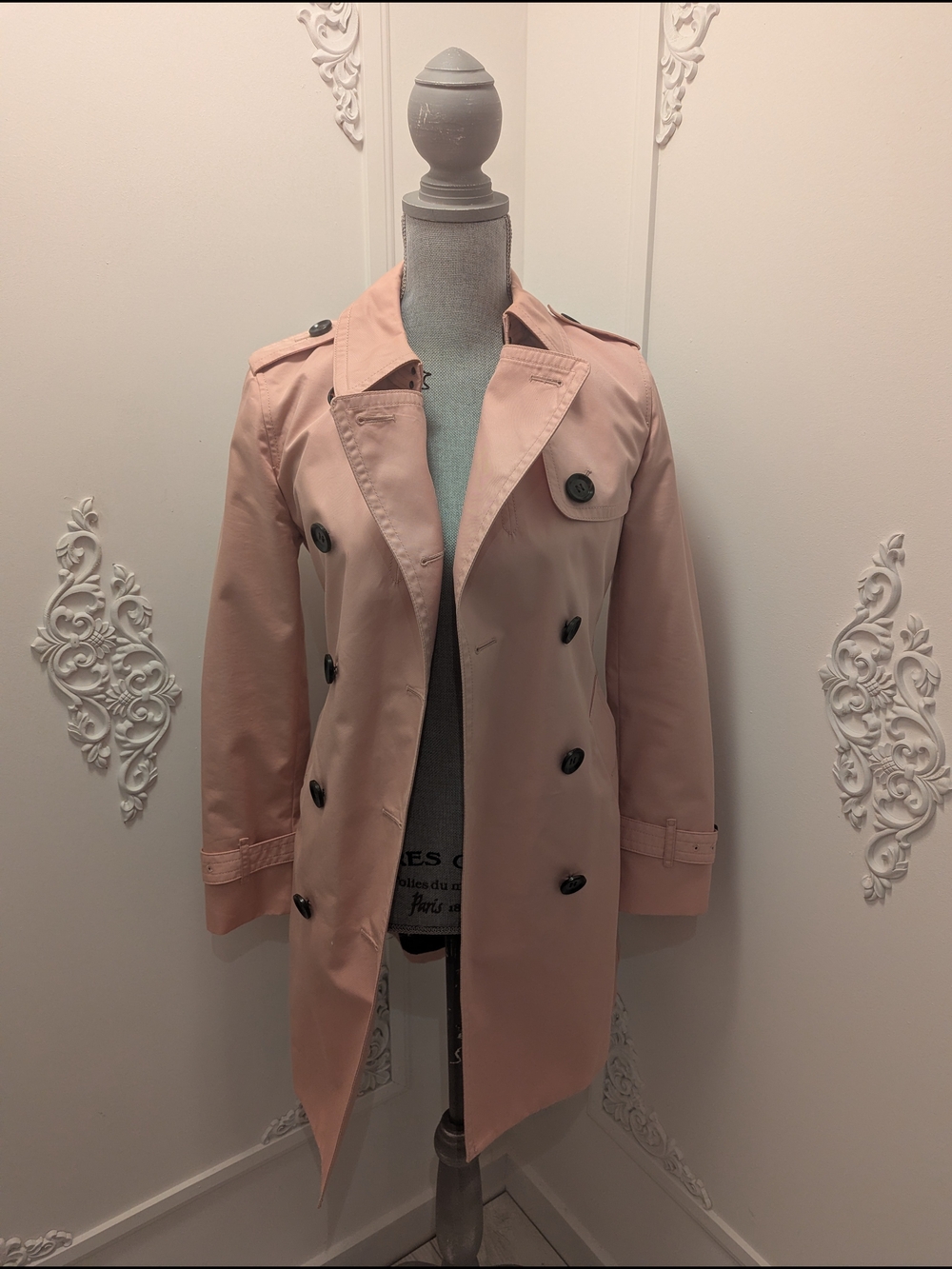 Coach Double-Breasted Trench Coat in Blush Pink - Picture 5 of 8